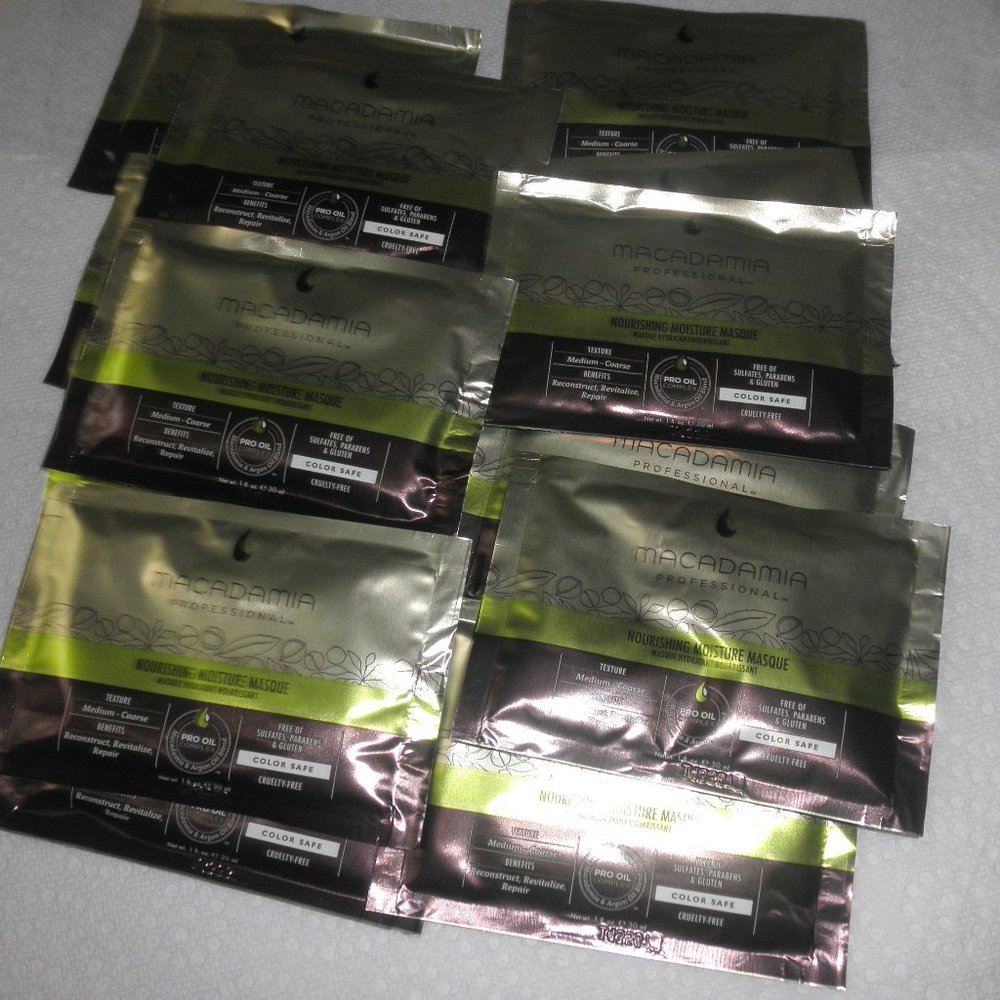12 - 1 ounce pack's of Macadamia moisture masque